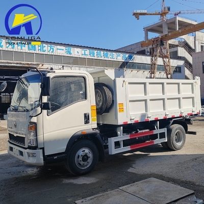 Diseño de neumáticos radiales 2024 Sinotruk HOWO 4X2 Mini camión de descarga con una cabina para dormir y aire acondicionado