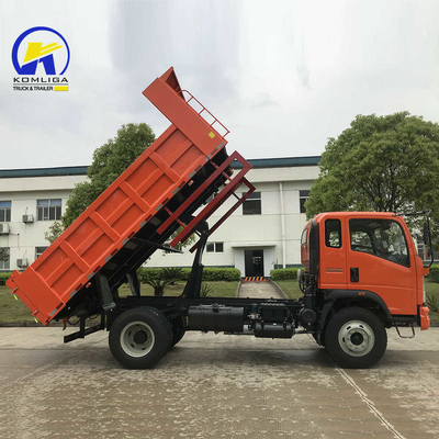4x2 Sinotruk HOWO Mini Dump Truck de 6 ruedas con dimensiones de cubo de 20cbm