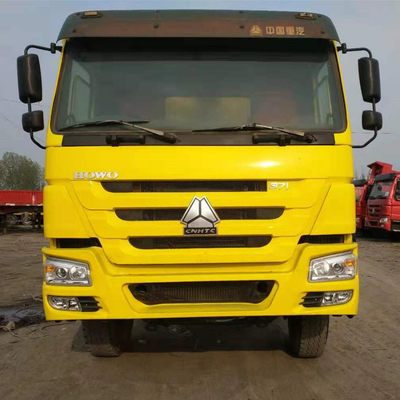 Sinotruk HOWO 8X4 371HP camión de segunda mano amarillo con transmisión manual