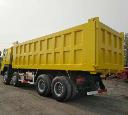 Sinotruk HOWO 8X4 371HP camión de segunda mano amarillo con transmisión manual