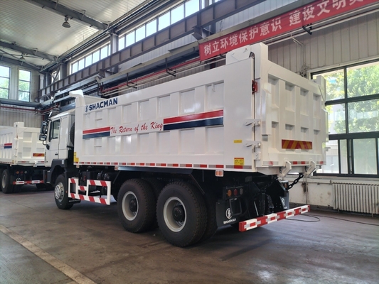 Shacman 6X4 10 ruedas 30t Tipper a África con cabina Hw76 y apoyo de piezas de repuesto
