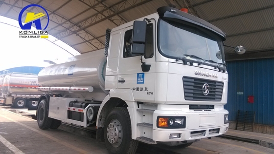 Shacman F2000 4X2 270HP Camión cisterna de combustible de 10cbm con levantamiento hidráulico de volante ventral