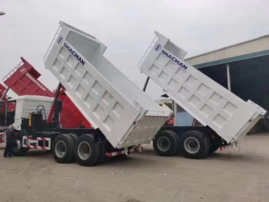 Shacman 6X4 10 ruedas 30t Tipper a África con cabina Hw76 y apoyo de piezas de repuesto
