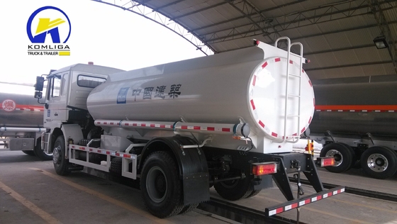 Shacman F2000 4X2 270HP Camión cisterna de combustible de 10cbm con levantamiento hidráulico de volante ventral