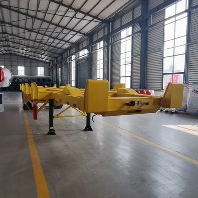 3 ejes chasis de transporte de contenedores 20FT 40FT esqueleto semirremolque para contenedores 1X20FT
