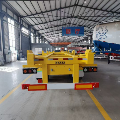 3 ejes chasis de transporte de contenedores 20FT 40FT esqueleto semirremolque para contenedores 1X20FT