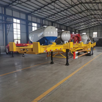 3 ejes chasis de transporte de contenedores 20FT 40FT esqueleto semirremolque para contenedores 1X20FT
