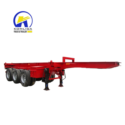 Trailers de carga ligera de 40 pies para contenedores de envío con base de ruedas de 7000-8000 mm
