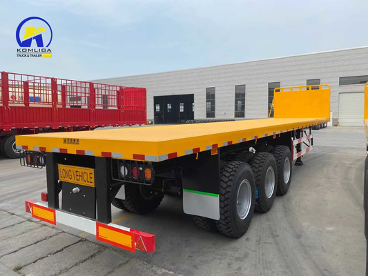 Trayectoria 1820mm 40FT 40 toneladas Esqueleto Chasis de camión Contenedor de cama plana Remolque de tractor usado