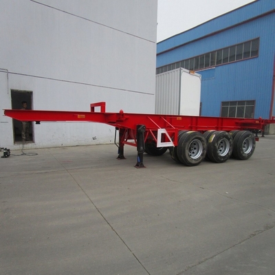 12500x2500x1650mm 3 Ejes 40 FT Contenedor de cama plana Semirremolque con certificación ISO9001