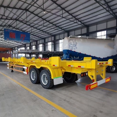 3 ejes 40 toneladas 40 pies de contenedor, remolque esqueleto para el transporte de contenedores pesados