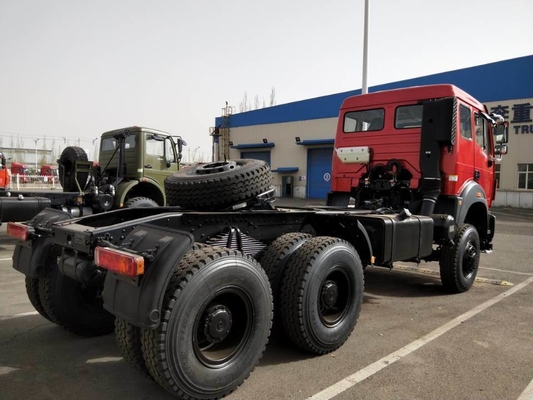 Cabeza de tractor Beiben 6X4 3 ejes con sistema de dirección Zf8098 y caja de cambios rápida 12js200t