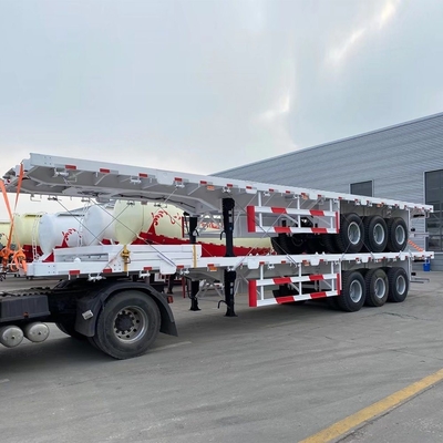 20FT 40FT Tri Axles Flat Bed Trailer con personalización y Jost dos velocidades de apoyo de la pierna