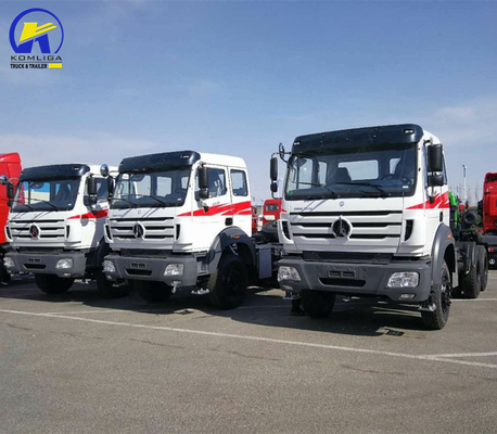 6X4 rueda motriz Norte Benz Camión de cabeza de tractor con tanque de combustible de aleación de aluminio de 400L