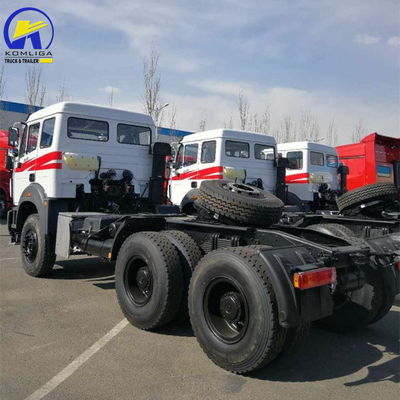 6X4 rueda motriz Norte Benz Camión de cabeza de tractor con tanque de combustible de aleación de aluminio de 400L
