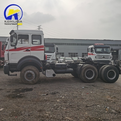 Beiben 6X4 10 ruedas usadas Prime Mover Tractor Head Truck con sistema de dirección Zf8098