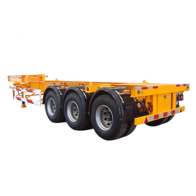 7 distancia entre ejes 3 eje 20FT 40FT Flat Container de envío Dolly con válvula Wabco