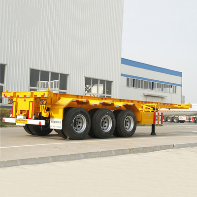 7 distancia entre ejes 3 eje 20FT 40FT Flat Container de envío Dolly con válvula Wabco