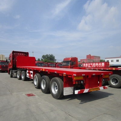 Recargo modelo 3 Ejes Semirremolque de cama plana con sistema de frenado antibloqueo ABS 53FT 28 FT