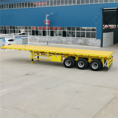 3 ejes 40t 20FT 40FT chasis de contenedor de lecho plano remolque con sistema de frenado antibloqueo