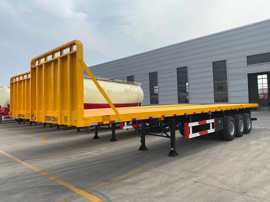 3 ejes 20FT 40FT Contenedor de autocarga Semirremolque de cama plana para el transporte seguro