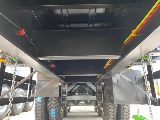 3 ejes 20FT 40FT Contenedor de autocarga Semirremolque de cama plana para el transporte seguro