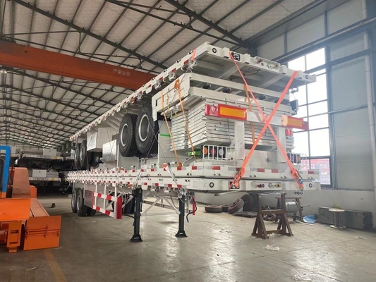 Triaxil 40 50 60 toneladas 600 mm Pared lateral Semirremolque no auto-dumping 12.00r20 neumáticos