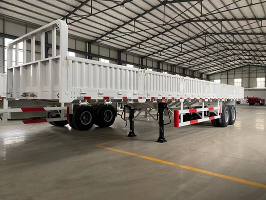 Semiremolque de pared lateral de contenedor de 3 ejes de 40 ft y con sistema de suspensión tipo brazo cruzado