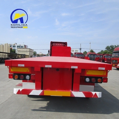 Base de ruedas de 7000-8000 mm de trabajo pesado 13t Fuwa 30-100t Semi remolque plano para beneficio