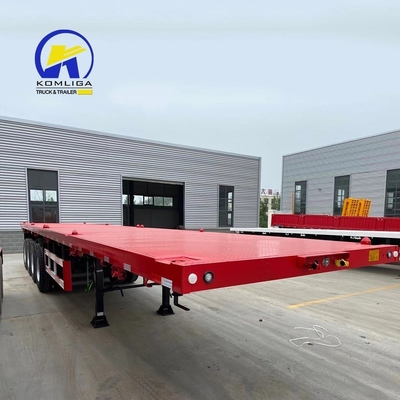 Base de ruedas de 7000-8000 mm de trabajo pesado 13t Fuwa 30-100t Semi remolque plano para beneficio