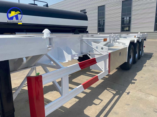 Remolque de cama plana usado Remolque esqueleto para contenedor 1820 mm de banda de rodadura y válvula Wabco