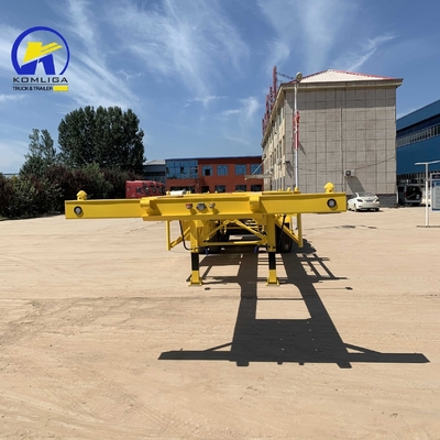 2 ejes 3 ejes Semi remolque de esqueleto plano para contenedores 12500x2500x1650mm