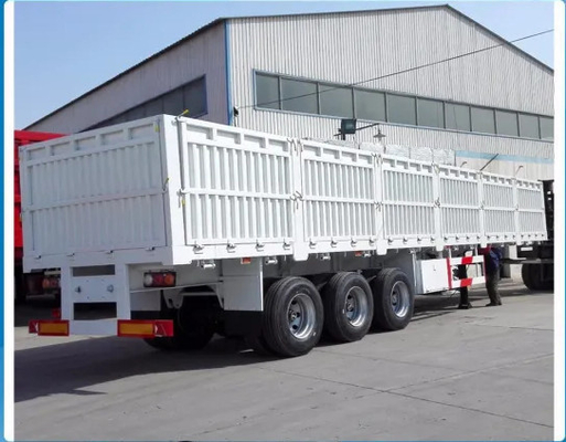 40FT 40 Ton 60 Ton 3 Eje de protección lateral del remolque de carga Las puertas de la bisagra para solicitud personalizada