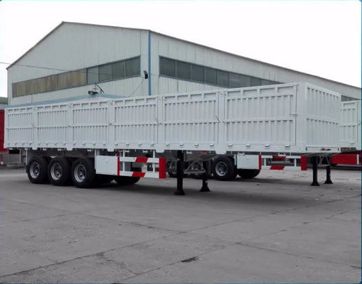 40FT 40 Ton 60 Ton 3 Eje de protección lateral del remolque de carga Las puertas de la bisagra para solicitud personalizada