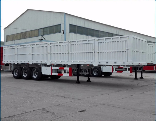 40FT 40 Ton 60 Ton 3 Eje de protección lateral del remolque de carga Las puertas de la bisagra para solicitud personalizada