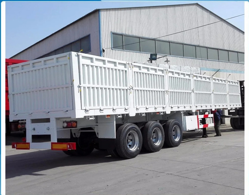 40FT 40 Ton 60 Ton 3 Eje de protección lateral del remolque de carga Las puertas de la bisagra para solicitud personalizada