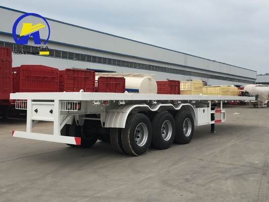 2 Ejes Esqueleto Contenedor de cama plana Chasis Semirremolque con base de ruedas 7000-8000 mm