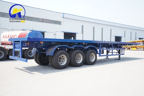 40FT 40 toneladas Chasis esqueleto Camión Contenedor Remolque de cama plana con alta capacidad de carga
