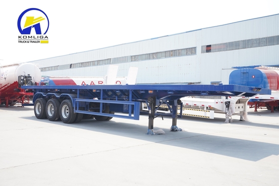 40FT 40 toneladas Chasis esqueleto Camión Contenedor Remolque de cama plana con alta capacidad de carga