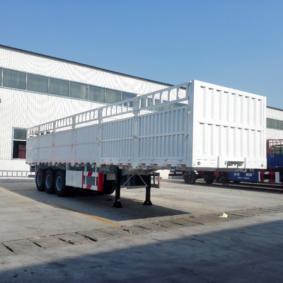3 Ejes 40 FT Contenedor de protección lateral Semirremolque con sistema de suspensión tipo brazo cruzado