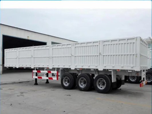 3 Ejes 40 FT Contenedor de protección lateral Semirremolque con sistema de suspensión tipo brazo cruzado