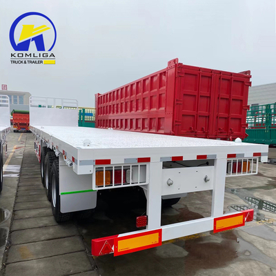 Personalización de 3 ejes de 40 pies plataforma de contenedores de transporte semirremolque de cama plana en Ghana