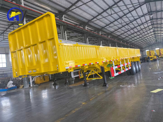 África 2/3/4 Ejes Semi remolque de pared lateral con pierna de soporte Jost y ejes Fuwa/BPW