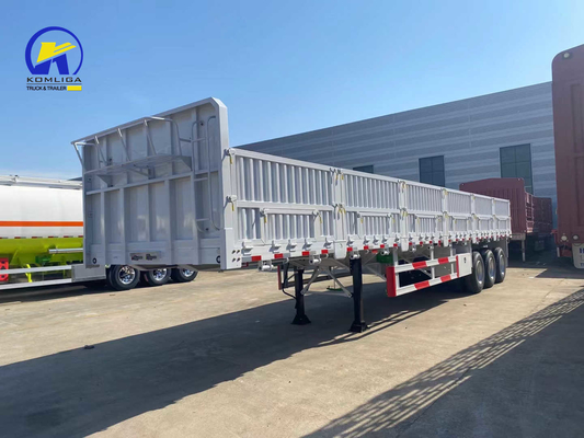 Aproximadamente 6.7 T 3 Ejes 40 toneladas 60 toneladas Pared lateral Semirremolque de carga para el transporte