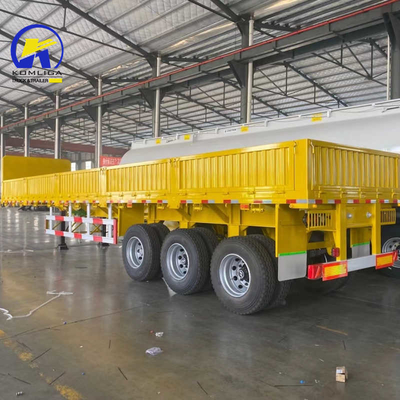 Semiremolque de pared lateral de 3 ejes de 60 toneladas para transporte de carga pesada