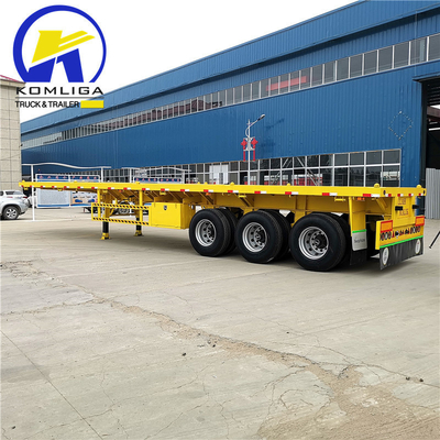 Contenedores con capacidad de carga de 50 T certificados ECE Semirremolques de cama plana para el transporte