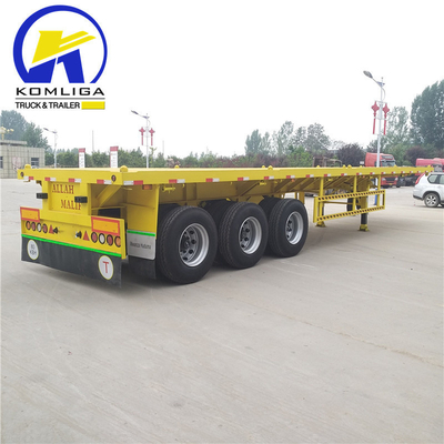 Contenedores con capacidad de carga de 50 T certificados ECE Semirremolques de cama plana para el transporte