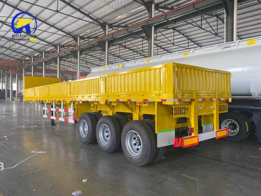 Semiremolque de pared lateral de 3 ejes de 60 toneladas para transporte de carga pesada
