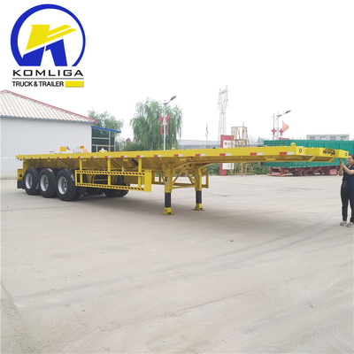 Contenedores con capacidad de carga de 50 T certificados ECE Semirremolques de cama plana para el transporte