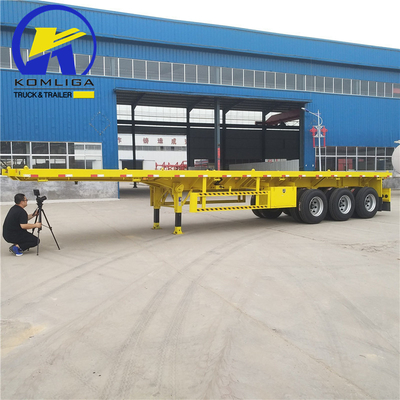 Contenedores con capacidad de carga de 50 T certificados ECE Semirremolques de cama plana para el transporte